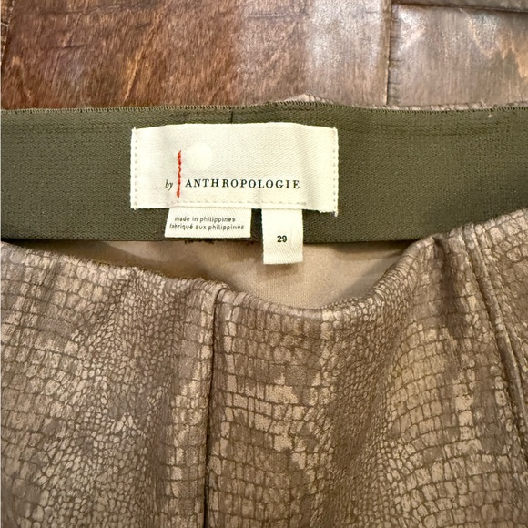 Anthropologie Carbon Snake Print Pull On Zipper Ankle Ponte Legging Pant Size 29 - Picture 4 of 10